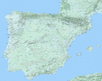Большая карта Испании